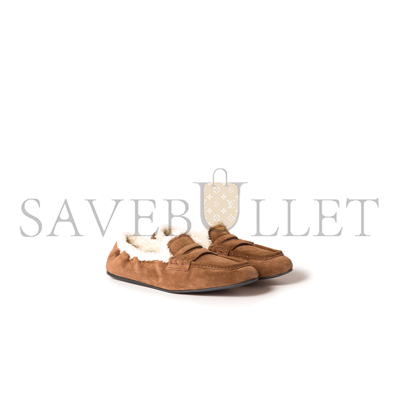 MIU MIU RUCHES SUEDE LOAFERS 5D341E